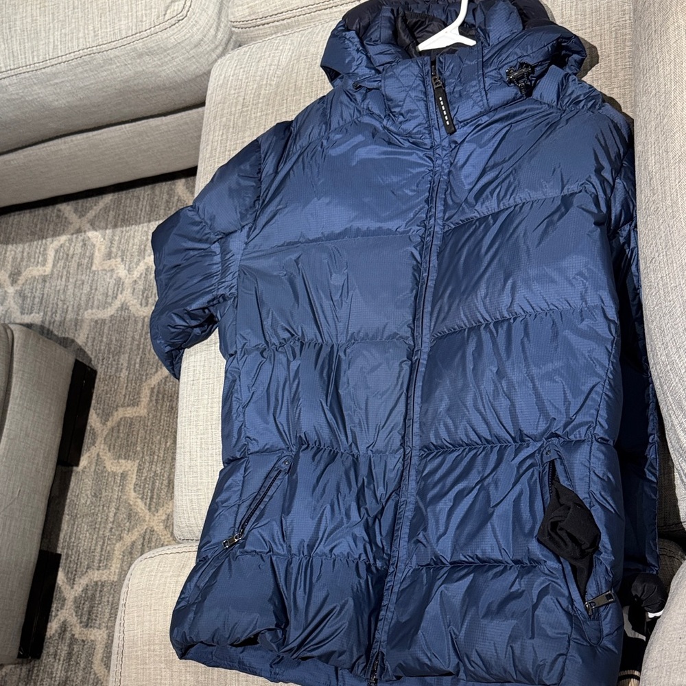 Bogner Blue Puffer Jacket with Graphic Lining